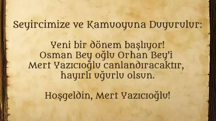 Mert Yazıcıoğlu Kuruluş Osman'a damga vuracak! Orhan Bey dönemi resmen başlıyor! 2